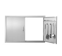 VEVOR Porta accesso isola porta cucina esterna gancio in acciaio inox 990x660mm
