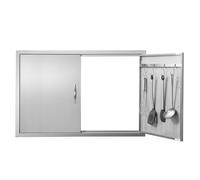VEVOR Porta accesso isola porta cucina esterna gancio in acciaio inox 990x660mm
