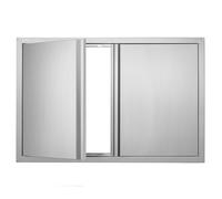 VEVOR Porta di Accesso per Cucina, Doppia Porta per Cucina da Esterno 36 L x 24 A, Porta ad Incasso in Acciaio Inox ad Incasso, per Isola BBQ, Stazione per Grigliate, Armadietto da Esterno