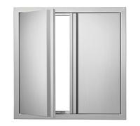 VEVOR Porta di Accesso per Cucina, Doppia Porta da Cucina per Esterni 24"x 24", Porta ad Incasso in Acciaio Inox per Isola BBQ, Stazione per Grigliate, Armadietto da Esterno