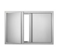 VEVOR Porta di Accesso per Cucina, Doppia Porta per Cucina da Esterno 28x19 Pollici, Porta ad Incasso in Acciaio Inox, Montaggio ad Incasso, per Isola BBQ, Stazione per Grigliate, Cucina Esterna