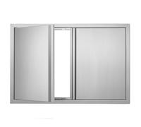VEVOR Porta di Accesso per Cucina, Doppia Porta per Cucina da Esterno 36 L x 24 A, Porta ad Incasso in Acciaio Inox ad Incasso, per Isola BBQ, Stazione per Grigliate, Armadietto da Esterno