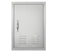 VEVOR Porta di Accesso per Cucina, Porta Singola da Cucina Esterna da 17" x 24", Porta da Incasso in Acciaio Inox, con Prese d'Aria e Gancio, per Isola BBQ, Stazione per Grigliate, Mobile da Esterno