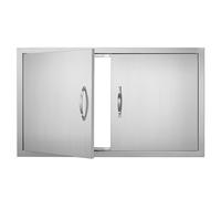 VEVOR Porta per Cucina Esterna BBQ, da Incasso in Acciaio Inox, Verticale a Parete con Maniglie per Isola Barbecue, Stazione di Grigliata, Mobile Esterno 915x533 mm