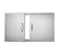 VEVOR Porta per Cucina Esterna, Porta di Accesso BBQ, Porta da Incasso in Acciaio Inox, Porta Verticale a Parete con Maniglie per Isola Barbecue, Stazione di Grigliata, Mobile Esterno 915x533 mm