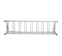 VEVOR Portabiciclette, 9 Rastrelliere, Portabiciclette con Montaggio a Pavimento 112" Lunghezza, Portabiciclette con Griglia in Acciaio, Portabiciclette su Lato Singolo per Garage, Strade, Cortili