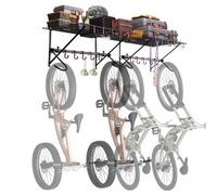 VEVOR Portabiciclette per Montaggio a Parete con 2 Ripiani per 4 Biciclette