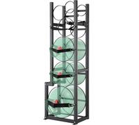 VEVOR Portabombole Gas, Capacità 1x22,7 kg, 2x13,6 kg, 3 Altri Piccoli, Portabombole Refrigerante 39,5x33x126,5 cm, Scaffale per Freon, Gas, Ossigeno, Azoto, Refrigerante