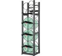 VEVOR Portabombole Gas, Capacità 3x13,6 kg e 3 Altre Piccole, Portabombole Refrigerante 32,5x33x119,7 cm, Scaffalatura in Acciaio per Freon, Gas, Ossigeno, Azoto