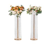 VEVOR Portafiori Colonna 90cm per Matrimonio Nozze 2 Pezzi Cristalli Decorativi