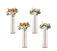 VEVOR Portafiori Colonna 90cm per Matrimonio Nozze 4 Pezzi Cristalli Decorativi