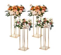 VEVOR Portafiori Cubico Colonna da Matrimonio 4 Pz Centrotavola Vaso Fiori Nozze