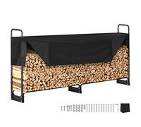 VEVOR Portalegna da Esterno per Legna da Ardere 259x36x117 cm con Copertura impermeabile 600D Oxford Legnaia Portalegna da Esterno per Camino Giardino Stoccaggio per Tronchi Interno/Esterno per Legna