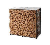 VEVOR Portalegna in Metallo da Esterno da 1430 mm, Capannone per Legna da Ardere, Capacità 299,4 kg, Portalegna in Metallo Verniciato a Polvere, per Camino Terrazza Giardino