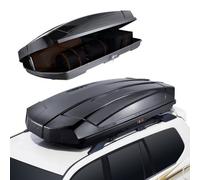 VEVOR Portapacchi Box da Tetto 562L, Box da Tetto Auto in ABS a Guscio Rigido, Apertura su Entrambi i Lati e 2 Cinghie Rinforzate, Aerodinamico, Box da Tetto Barre Trasversali, per Auto, SUV, Nero