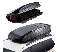 VEVOR Portapacchi Box da Tetto 562L, Box da Tetto Auto in ABS a Guscio Rigido, Apertura su Entrambi i Lati e 2 Cinghie Rinforzate, Aerodinamico, Box da Tetto Barre Trasversali, per Auto, SUV, Nero