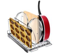 VEVOR Portapentole estensibile estraibile sottopensile, organizer per teglie da forno, teglie per biscotti, divisori regolabili in filo metallico