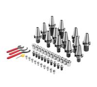 VEVOR Portapinza CAT40 ER16/32, 35 Pezzi SLN FMB ER16/32 APU, Portautensili Portapinza in Acciaio per Molle con 10 Tiranti 3 Chiavi per Fresatrice, Trapano a Colonna, Alesatrice