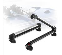 VEVOR Portasci e Snowboard, Porta 6 Paia di Sci o 4 Snowboard, 2 Pezzi in Alluminio Universale per Portapacchi Auto con Serratura e Imbottitura in Gomma per Canna Pesca, per Varie Barre Trasversali