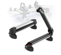 VEVOR Portasci e Snowboard, Porta Fino a 4 Paia di Sci o 2 Snowboard, 2 Supporti Universali in Alluminio per Portapacchi Auto con Serratura e Imbottitura in Gomma, Portacanna da Pesca