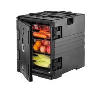 VEVOR Portavivande Coibentato per Alimenti, Scatola 82 Qt per Catering, Portavivande in LLDPE con Doppie Fibbie, Scaldavivande a Caricamento Frontale con Maniglie, Ristorante, Mensa, Nero
