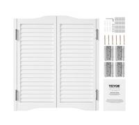 VEVOR Porte Oscillanti per Bar 805 x 900 mm Porte Interne per Saloni con Parte Superiore ad Arco, Doppia Azione in Legno di Pino, con Cerniere e Kit Ferramenta, per Cucina Bar Pub Ingresso, Bianco