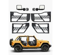 VEVOR Porte Tubolari Jeep, 4 Porte, Stile Caccia DOT, Porte con Specchietti Retrovisori, Porte con Cuscinetti in Gomma e Tubo, in Acciaio Temprato, per Jeep Wrangler JK 2007-2018 29,7 kg