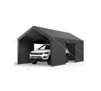 VEVOR Posto Auto Coperto 305 x 609 x 287 cm Riparo con Pareti Laterali Grigio