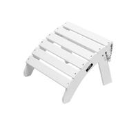 VEVOR Poggiapiedi Pieghevole Adirondack Ottoman HDPE Esterni Portico Bianco