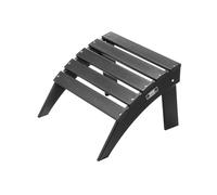 VEVOR Pouf Adirondack Pieghevole in Plastica HDPE, Pouf Adirondack Resistente alle Intemperie per Patio Poggiapiedi per Sedia Adirondack, Utilizzato per Esterni Portico Piscina Prato Cortile, Nero