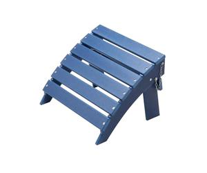 VEVOR Pouf Adirondack, Pouf Adirondack Pieghevole per Esterni in Plastica HDPE, Pouf Adirondack per Tutte le Stagioni, Poggiapiedi per Sedia Adirondack, per Esterni, Portico, Piscina, Cortile, Blu