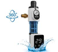 VEVOR Prefiltro acqua rotante per tutta la casa da 40 micron, filtro sedimenti acqua di pozzo, 19 mm GM + 25,4 mm GM, portata elevata 4 T/H, per sistemi di filtraggio dell'acqua per tutta la casa