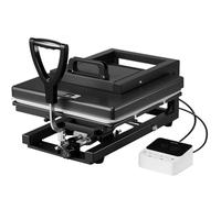 VEVOR Pressa a Caldo 38 x 38 cm 5 in 1 Multifunzione, Termopressa di Riscaldamento Rapido Uniforme, Macchina per Pressa a Caldo a Sublimazione per Magliette, Nero