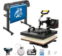 VEVOR Pressa a Caldo 5 in 1 38 x 38cm, Plotter da Taglio Professionale con Schermo LCD, 220 V CA Taglierina per Vinile da 86,36 cm Adatto per il Trasferimento su Maglietta, Tazza, Piatto