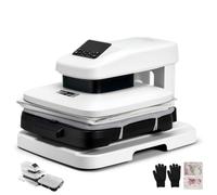 VEVOR Pressa a Caldo Automatica 38 x 38 cm per Magliette Colore Bianco