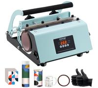 VEVOR Pressa a Caldo per Bicchiere Tazze da 11-30 once, Macchina Pressa per Bicchiere con Carta Sublimazione, Nastro Adesivo Guanti, Impostazione Temperatura Tempo, Macchina Pressa a Caldo Bicchieri