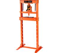 VEVOR Pressa Idraulica a Pavimento da Officina Garage Forza di Pressatura Massima di 12 Tonnellate, Pressa Idraulica da Officina Manuale Corpo in Acciaio al Carbonio Altezza Regolabile tra 40-705 mm