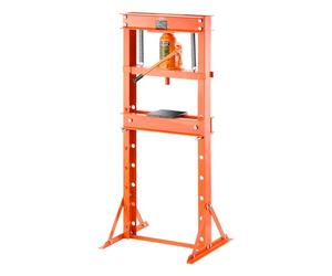 VEVOR Pressa Idraulica Manuale da Officina, Pressa da Officina Martinetto Telaio a H 20 T con Piastra di Pressatura Supporto Triangolare, Pressa Idraulica Stabile Regolabile per Pavimento da Garage