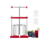 VEVOR Pressa Manuale per Vino di Frutta Cesto in Acciaio Inox 6L con Manico, Spremiagrumi Manuale per Bevande Alcoliche Pressa per Sidro, Mela, Uva, Tintura, Miele, Olio d'Oliva Cucina, Casa