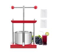VEVOR Pressa Manuale per Vino di Frutta Cesto in Acciaio Inox 3L con Manico, Spremiagrumi Manuale per Bevande Alcoliche Pressa per Sidro, Mela, Uva, Tintura, Miele, Olio d'Oliva Cucina, Casa