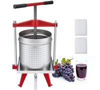 VEVOR Pressa Manuale Premitutto per Vino, Torchio Premitutto per Frutte in Acciaio Inox 15 Litri per Mele UVA Arance Verdure 40 X 32 X 61 cm, Torchio Manuale da Cucina con Manico a Forma di T