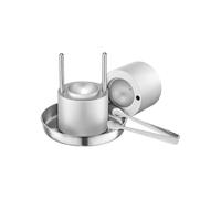VEVOR Pressa per Cubetti di Ghiaccio 53 mm, Stampo per Cubetti di Ghiaccio Rotondo in Alluminio Aeronautico, Pressa per Cubetti di Ghiaccio con Vassoio Antigoccia Pinze Bevande Cocktail Whisky Bar