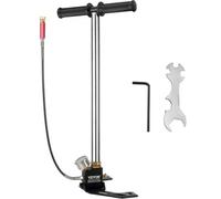 VEVOR Pressione 4500psi, Pistola ad Aria Compressa Pompa con Staffa, Preciso Pompa a Mano con Manometro, in Acciaio Inossidabile, Design in Tre Fasi, Pompa ad Alta Pressione PCP, Pedana Pieghevole