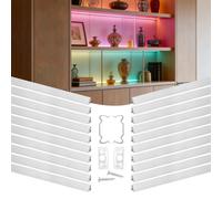 VEVOR Profilo per Strisce LED in Alluminio Sottopensile Lunghezza 1 m, Set di Profili per Strisce LED in Alluminio 20 pezzi per Illuminazione Sottopensile, Cucina Soggiorno Bar, Diffusore in PC