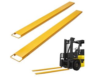 VEVOR Prolunghe Forche per Pallet 244x14 cm Prolunghe Forche per Carrello Elevatore Industriale 1 Coppia in Acciaio al Carbonio per Spostamento Trasporto, Forche Prolunghe per Trasporto Merce, Giallo