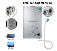 VEVOR Propano GPL Scaldabagno A Gas In Acciaio Inox Senza Serbatoio Gas Propano GPL Caldaia Elettrodomestico 6L-18L Scaldabagno 6L 12KW