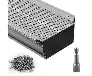 VEVOR Protezione Parafoglie per Grondaie Larghezza 152mm Lunghezza 63,4m 52Pezzi