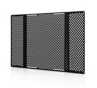 VEVOR Protezione per Porta a Soffietto RV, Regolabile da 558,8 a 800 mm Griglia per Porta Regolabile, Fori a Nido d'Ape Traspiranti Rinforzati, Protezione per Ingresso Camper in Ferro, Nero