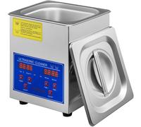 VEVOR Pulitore a Ultrasuoni 18 x 16,5 x 21,2 cm Riscaldatore Temporizzatore 60 W