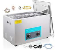 VEVOR Pulitore a Ultrasuoni 30 L Macchina Pulitrice a Ultrasuoni Controllo con Manopola in Acciaio Inossidabile 304, con Temporizzatore Riscaldatore per Gioielli, Orologi, Occhiali, Strumenti Dentali